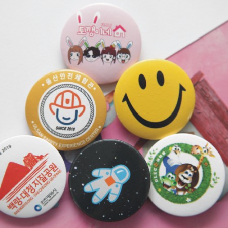 다양한 캐릭터 디자인 원형 badge 배지 판촉물