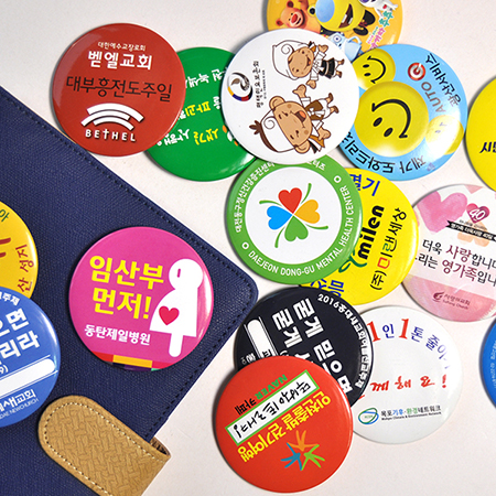 컬러풀 원형 금속 양면 매력적인 badge제작 상품