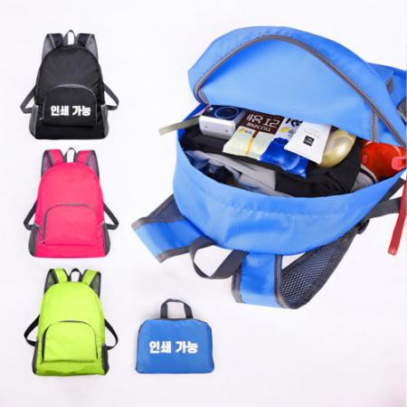 개업판촉물 컬러 경량 휴대용 접이식 스포츠 백팩 대표이미지