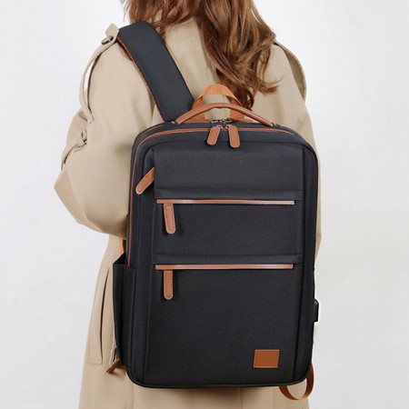 개업판촉물 핑크 대용량 캐주얼 노트북 수납 백팩 대표이미지