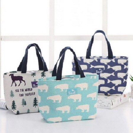 블루 대용량 휴대용 보냉 쿨러백