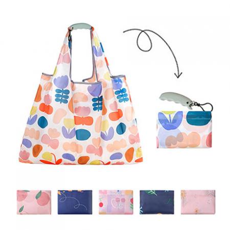 네이비 블루 대용량 휴대용 방수 접이식 시장가방