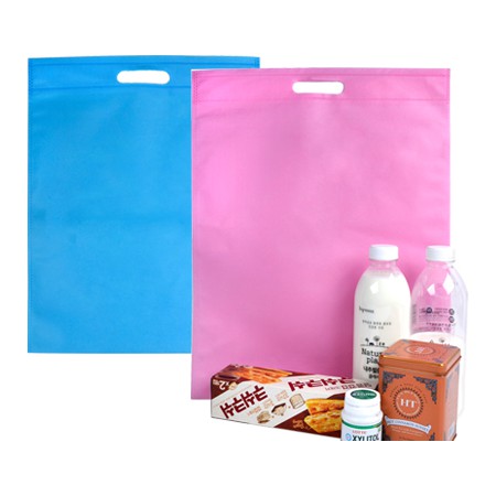 개업판촉물 핑크 중형 친환경 부직포 쇼핑백 대표이미지