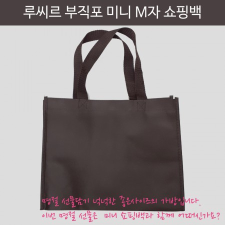 개업판촉물 브라운 대용량 친환경 부직포 아이스박스 쇼핑백 대표이미지