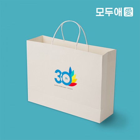 화이트 종이 쇼핑백 프리미엄 휴대용 선물포장 종이가방