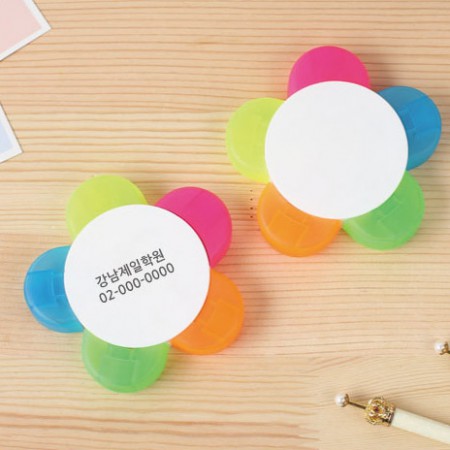 컬러풀 원형 스티커 메모지 플라워 다이어리 판촉물