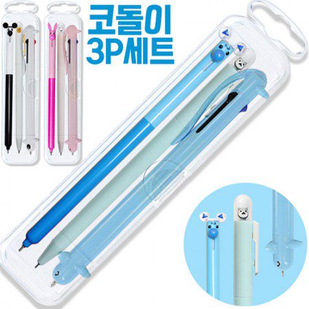 볼펜제작 코돌이 캐릭터 볼펜 3P 세트 학원판촉물 볼펜제작 코돌이 캐릭터 볼펜 3P 세트 학원판촉물