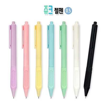 쥬크 파스텔 컬러 노크식 볼펜 세트 판촉물용 필기구