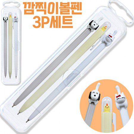 볼펜판촉물 깜찍이 볼펜 3P세트 제작 볼펜판촉물 깜찍이 볼펜 3P세트 제작