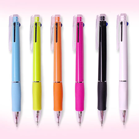 샤이니 컬러 0.7mm 심플 디자인 다기능 볼펜