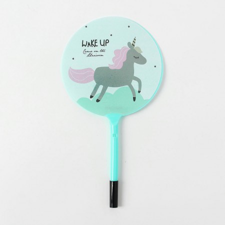 유니콘 캐릭터 민트 원형 부채 볼펜 유니콘 캐릭터 민트 원형 부채 볼펜