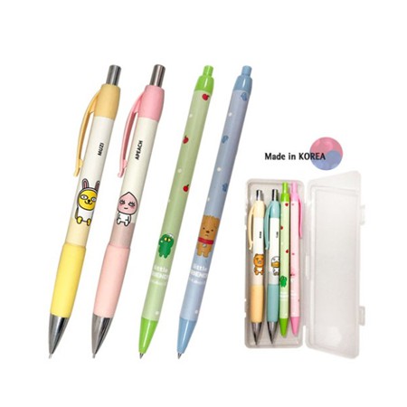 카카오프렌즈 캐릭터 0.5mm 멀티컬러 노크식 볼펜 세트 카카오프렌즈 캐릭터 0.5mm 멀티컬러 노크식 볼펜 세트
