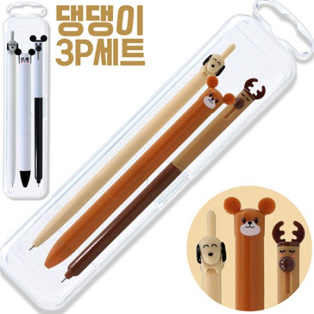 볼펜판촉물 댕댕이 3P세트 기념품제작 볼펜판촉물 댕댕이 3P세트 기념품제작
