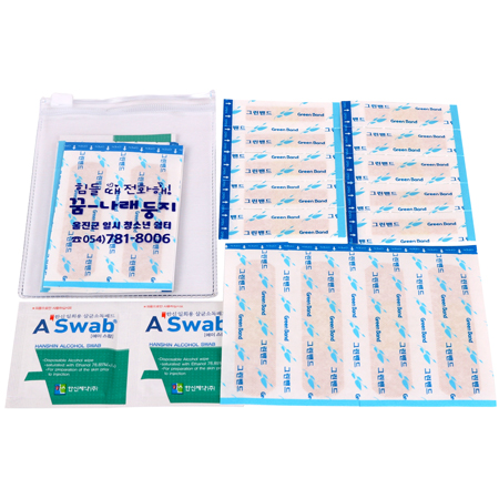 투명윙크글리터3호 19P 일회용밴드 PVC소재 5가지색상 세트형 데일밴드