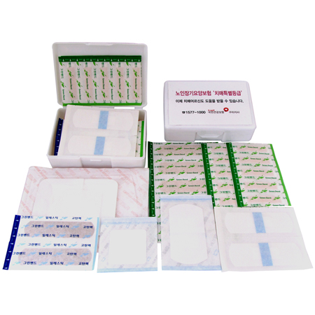 화이트 22매입 PP밴드 미니밴드구급함 8종 구성품 데일밴드