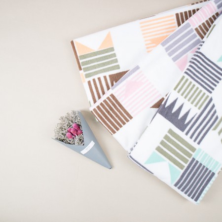 클래식 친환경 스트라이프 패턴 디자인 면 손수건 6매 세트 클래식 친환경 스트라이프 패턴 디자인 면 손수건 6매 세트