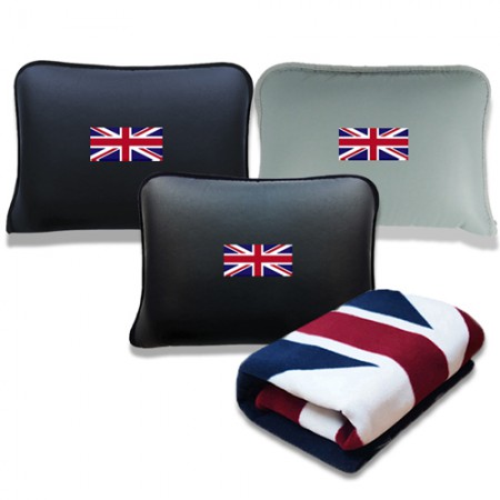 영국 국기 고급 차량용 담요 블랙 케이스 세트 영국 국기 고급 차량용 담요 블랙 케이스 세트