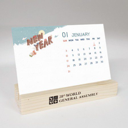 2026 우드카렌다 탁상달력 제작 2026 우드카렌다 탁상달력 제작