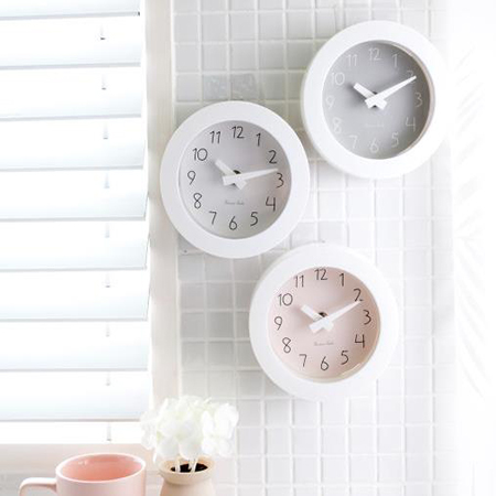 화이트 핑크 그레이 실버 3종 탁상시계