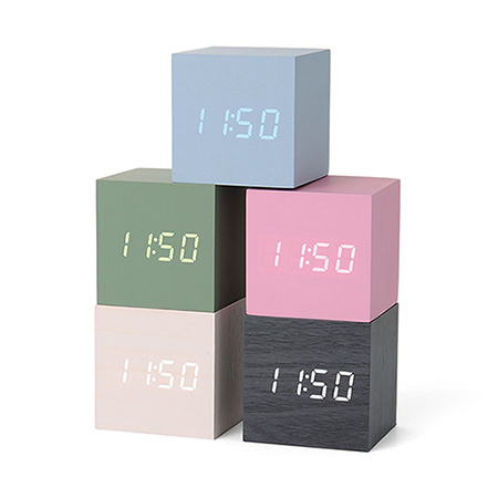 그린 핑크 미니멀 디자인 크리에이티브 탁상용 디지털시계