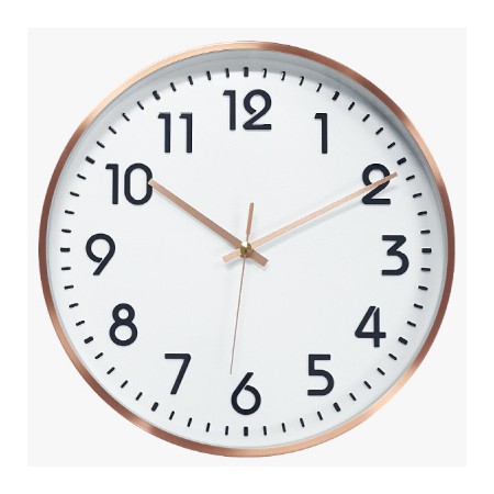 로즈골드 인덱스 원형 아날로그 메탈 벽시계