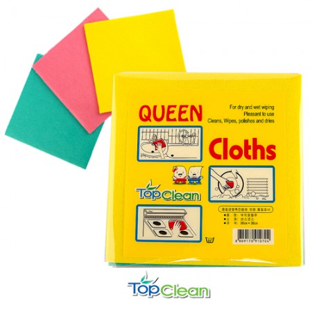 칼라행주 퀸38 3P 위생적인 부직포 행주