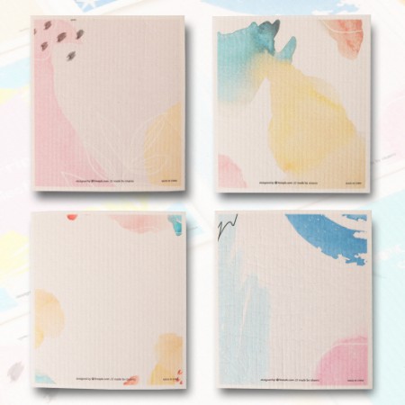 화이트 컬러 극세사 항균 주방용 멀티 행주