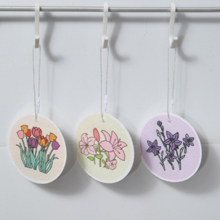 감성 자수 꽃무늬 라운드 극세사 행주 감성 자수 꽃무늬 라운드 극세사 행주