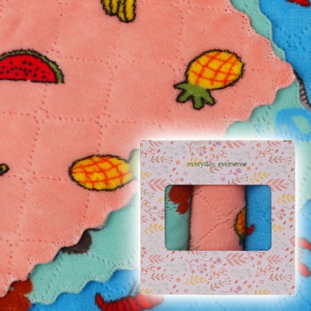 귀여운 푸드 패턴 극세사 주방청소 전용 행주 세트 귀여운 푸드 패턴 극세사 주방청소 전용 행주 세트