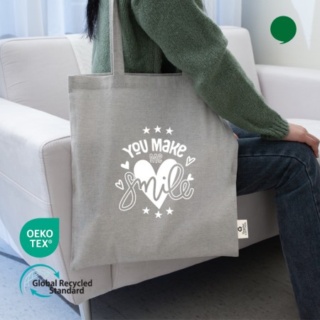 리유저블백 제작 오코텍스 리사이클 그레이컬러 라이트 에코백판촉물 38x42cm 리유저블백 제작 오코텍스 리사이클 그레이컬러 라이트 에코백판촉물 38x42cm