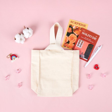 모도유 100% 순면 에코백 스마일 캔버스 토트백