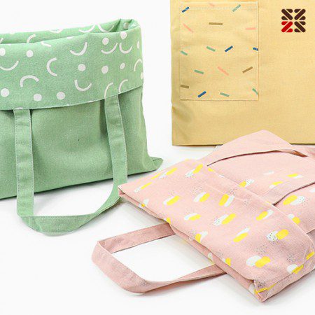 에코백제작 포켓패턴 양면에코가방 단체선물추천