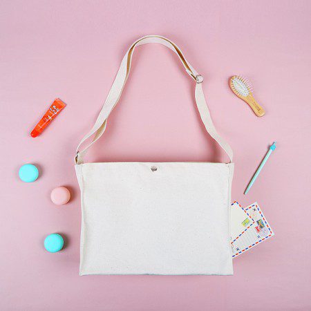 메이드유 스퀘어크로스 에코백제작 미색 34 x 25 X 10cm