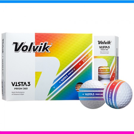비스타 컬러풀 골프볼 360도 프리즘 패턴 3구세트 비스타 컬러풀 골프볼 360도 프리즘 패턴 3구세트