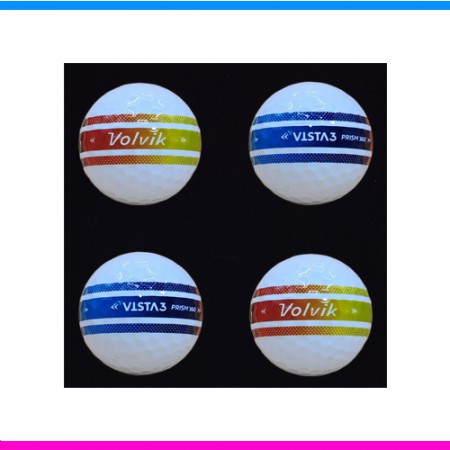 멀티컬러 스트라이프 프리미엄 골프볼 4구 세트