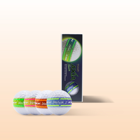 화이트 3피스 고급 골프공 선물세트 VOLVIK AXIA NEON