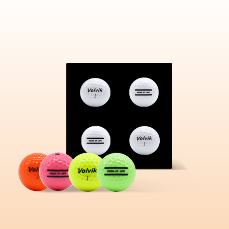 화이트 블랙 컬러 4구성 프리미엄 골프공 선물세트