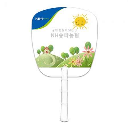 화이트 홍보용 라운드 부채 개성 맞춤 인쇄