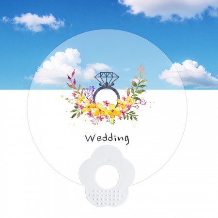 고투명 원형 화이트 지압골 PP 휴대용 접이식 홍보부채 고투명 원형 화이트 지압골 PP 휴대용 접이식 홍보부채