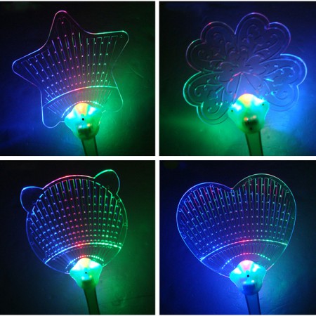 7가지 부채 다양한 LED 야광 부채