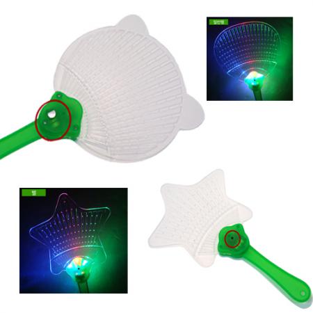 LED 컬러 무지개빛 다채로운 부채인쇄 판촉물