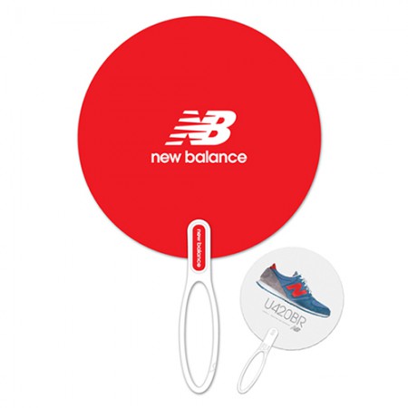 뉴발란스 레드 원형 PP소재 라운드부채