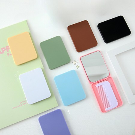 컬러풀 휴대용 정사각 미니 손거울 화장거울