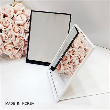 화이트 402L 휴대용 아크릴 접이식 손거울