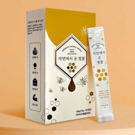 천연 유기농 아카시아 꽃꿀 스틱형 개별포장 건강식품