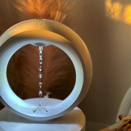 화이트 미니 휴대용 LED 원형 무선 가습기