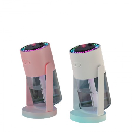 화이트 240ml USB 충전식 무선 휴대용 LED 가습기