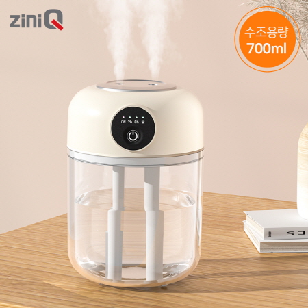 화이트 휴대용 듀얼 미스트 초음파 가습기