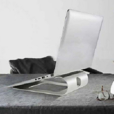 화이트 휴대용 접이식 알루미늄 노트북 거치대