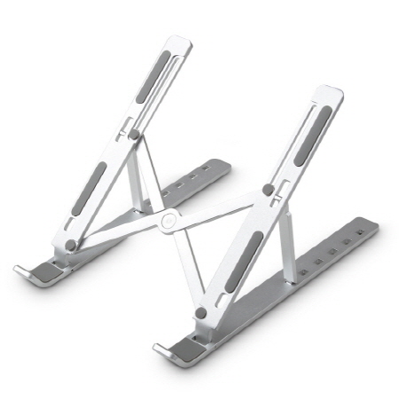 실버 알루미늄 각도조절 휴대용 접이식 노트북스탠드